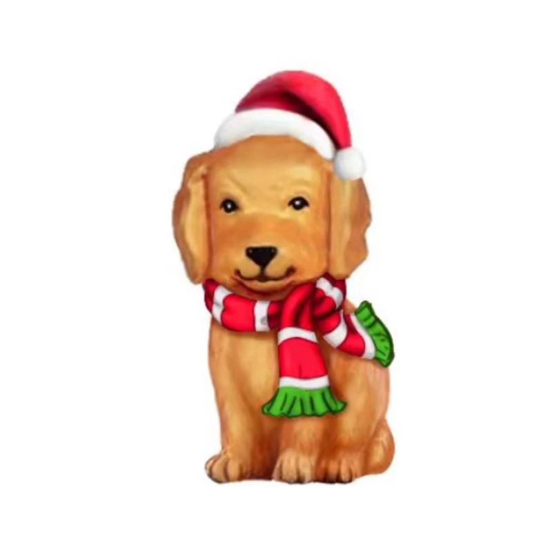 Alpine Golden Retriever Dog With Santa Hat And Led Lights 24 Inch Blow Mold Decoration