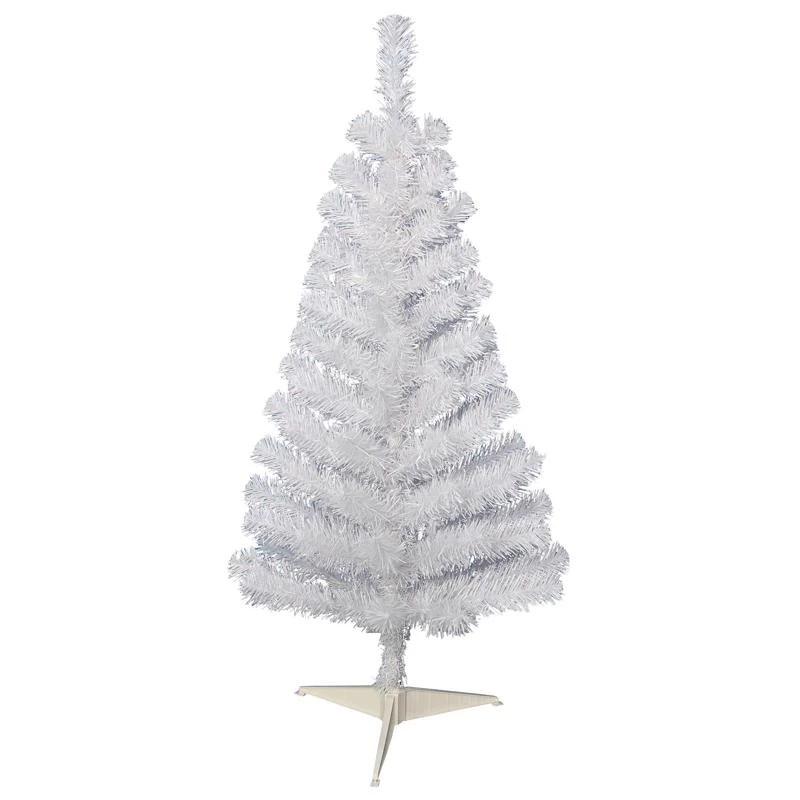 Giftwares 3 Ft. Full Tinsel White Iridescent Christmas Tree With 88 Tips