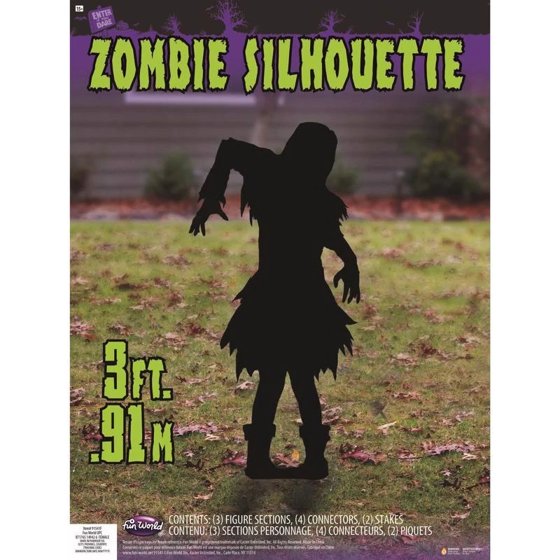 Fun World 36 In. Zombie Halloween Yard Decor With Outdoor Design