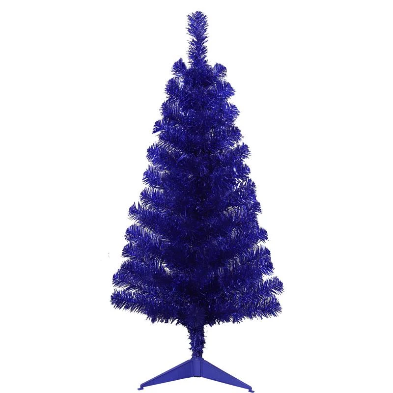 Giftwares 3 Ft. Full Tinsel Blue Christmas Tree With 88 Tips And 20 In. Diameter