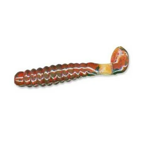 Charlie Brewer's Slider Co. 1.5" Crappie/Panfish Grub in Motor Oil Red Glitter (CSG13)