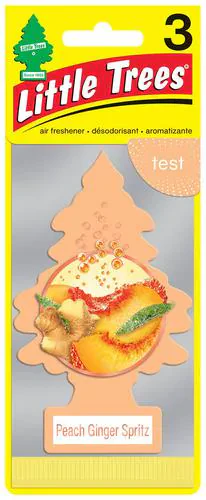 Little Trees Peach Ginger Hanging Air Freshener 3pk