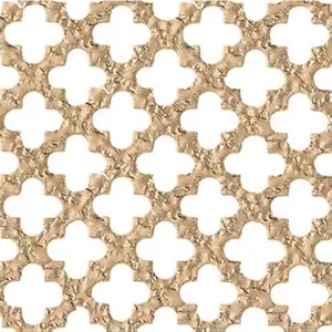 Cloverleaf Perforated Aluminum Sheet, .020 x 24 x 36 In., Silver