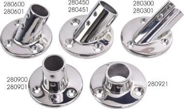 90° Round Rail Base Fitting 7/8", SS, Sea-Dog 280900-1