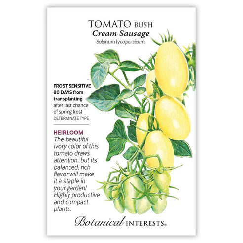 Tomato Bush Cream Sausage Seeds - Premium Quality For Home Gardening
