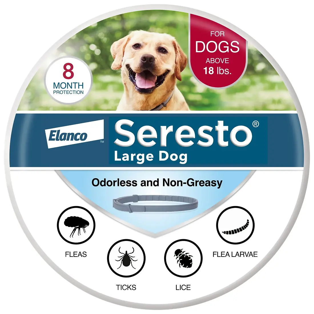 Adjustable Flea and Tick Collar for Large Dogs