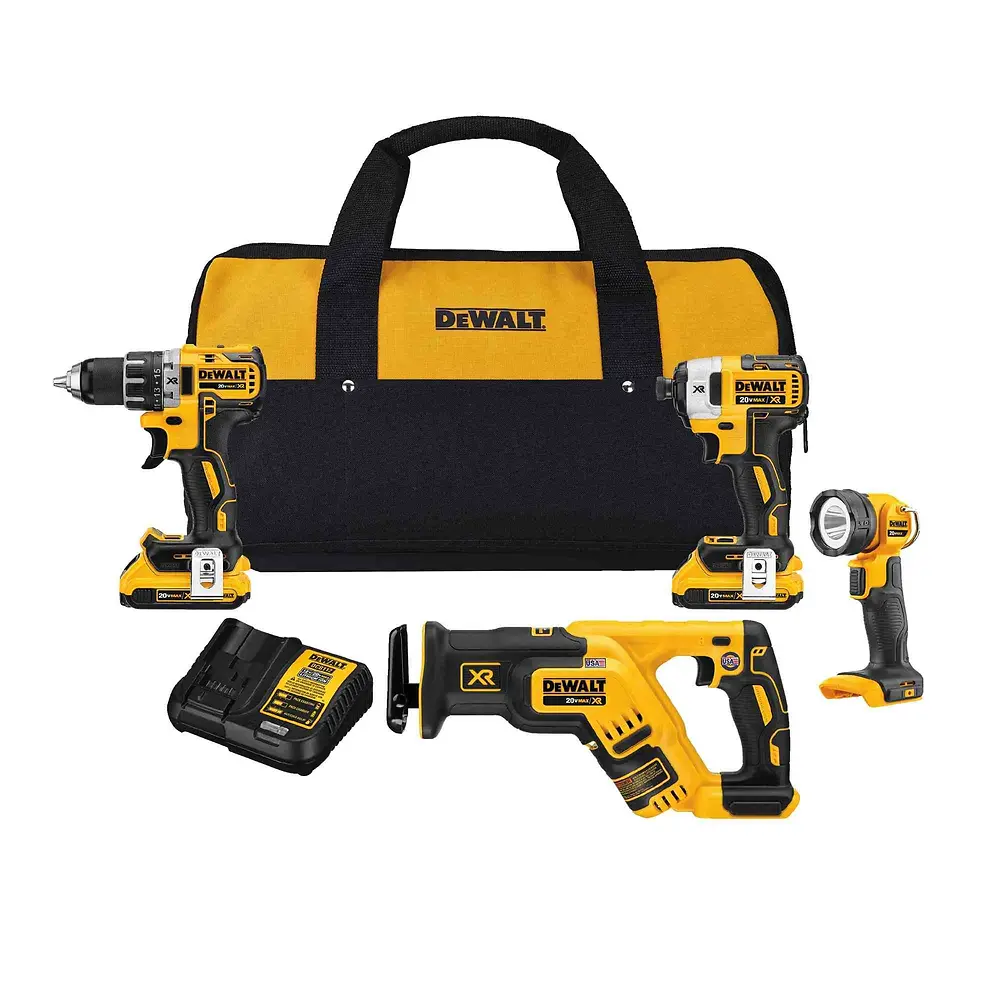 Max XR 20-Volt Cordless Combo Kit with Four Power Tools