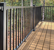 TREX SIGNATURE BLACK ALUMINUM LEVEL RAILING 36" x 8' KIT