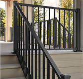TREX SIGNATURE BLACK ALUMINUM STAIR RAILING 36" x 8' KIT