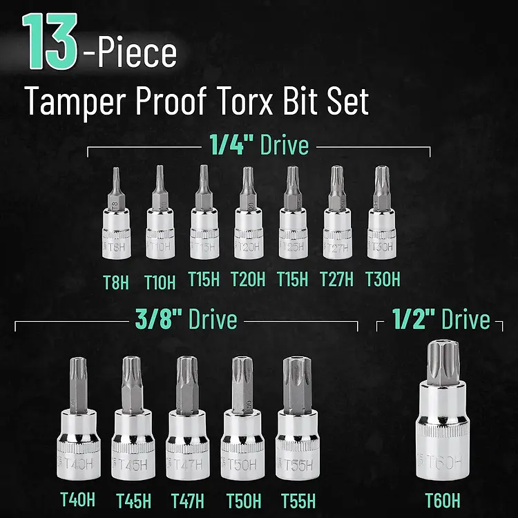 TT8-TT60 SECURITY TORX