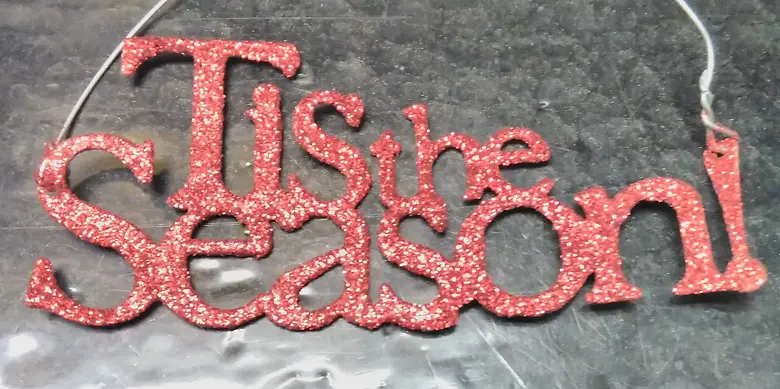 RED GLITTER..TIS THE SEASON