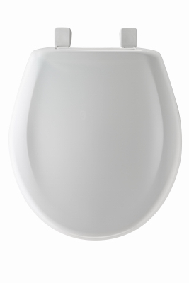 Mayfair Round Plastic Toilet Seat, Whisper-Close® Easy-Clean & Change® STA-TITE® Hinge, White