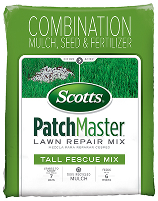 Scotts PatchMaster 4.75 Lb. 115 Sq. Ft. Lawn Repair Mix & Tall Fescue Mix Mulch, Seed and Fertilizer Combination