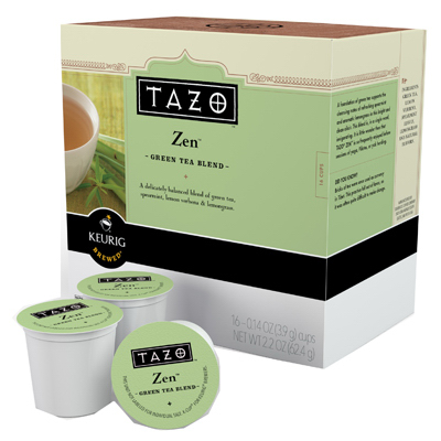 Tea K-Cups, Tazo Zen , 16-Count