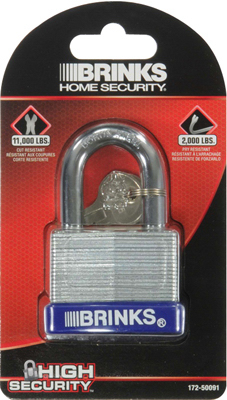 2-Inch Laminated Brass Pin Tumbler Padlock