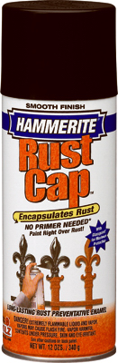 Hammerite Rust Cap Gloss Black 12 Oz. Anti-Rust Spray Paint