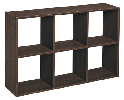 Mini 6-Cube Organizer, Espresso