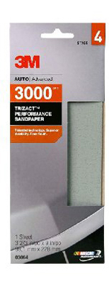 Sandpaper, Automotive, 3000 Grit, 3-2/3 x 9-In., 1 Sheet per pack