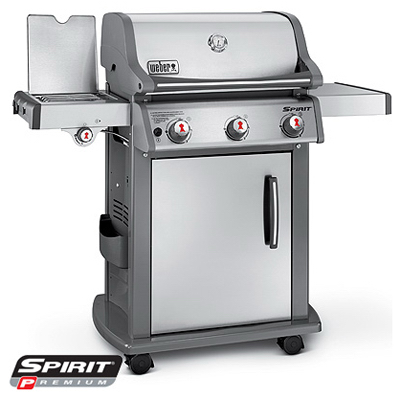 Spirit SP-320 Grill With Side Burner, Natural Gas, Stainless Steel, 32,000 BTU