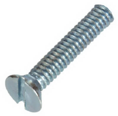 Machine Screws, Slotted Round Head, Zinc-Plated, 1/4-20 x 1-1/2-In., 100-Pk.