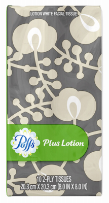 Facial Tissue To Go Plus Lotion, 10 Sheets