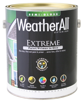 Premium Extreme Exterior Paint/Primer In One, WAESGN, Semi-Gloss, Neutral Base, Gallon