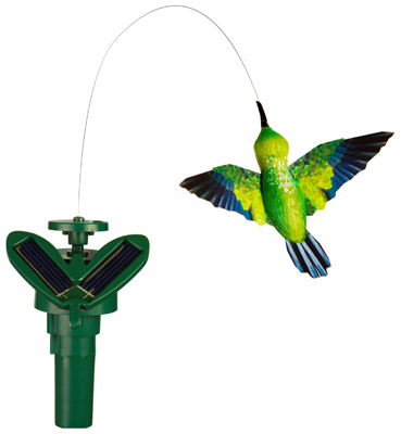 Solar-Powered Fluttering Hummingbird, 19-In.