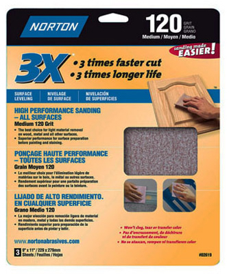 9x11 P120Grit Sandpaper