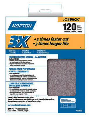 9x11 120 Grit Sandpaper