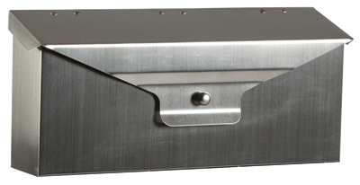 Urban Mailbox, Wall-Mount, Satin Steel, 6 x 15-1/2 x 3-3/4-In.