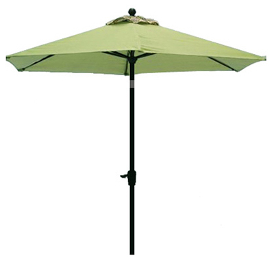 Providence Patio Collection Market Umbrella, Celery Green & Floral Polyester, 9-Ft.