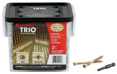 Deck Screws, Brown, 3-In., 350-Pk.