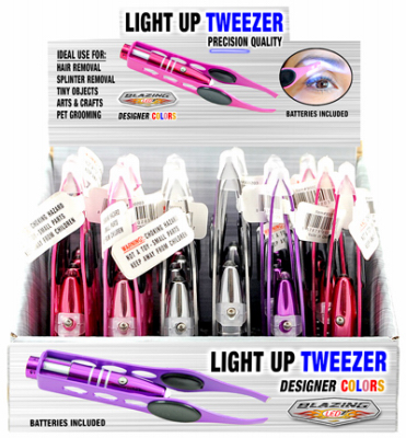 Light Up LED Tweezers, Assorted Colors