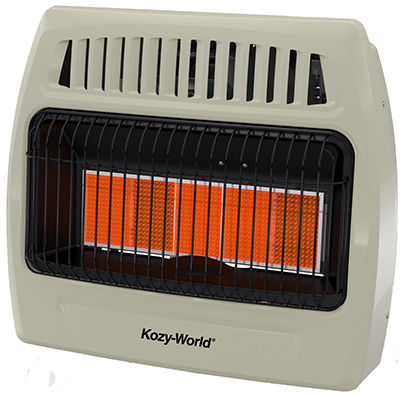 Vent-Free Gas Wall Heater, Dual Fuel, 30,000 BTU