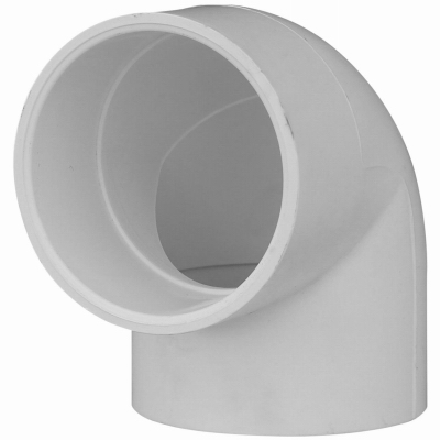 PVC Pressure Pipe Fitting, Elbow, 90-Degree, White PVC, 1-In.