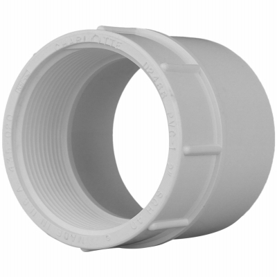 PVC Pressure Pipe Fitting, Female Adapter, White PVC, 3/4-In.