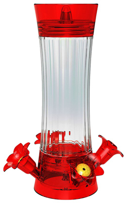 Hummingbird Feeder, Fluted Glass, 10-oz.