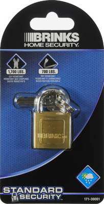1-3/16 Inch Solid-Brass Pin Tumbler Padlock