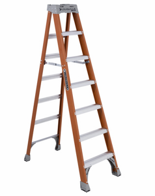 Fiberglass Step Ladder, Type 1A, 300-Lbs., 7-Ft.