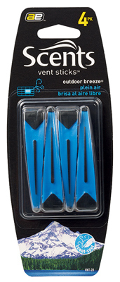 Auto Air Freshener, Vent Stix, Outdoor Breeze