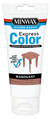 Express Color Wiping Wood Stain & Finish, Mahogany, Water-Based, 6-oz.