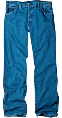 5-Pocket Jeans, Stonewash Denim, Relaxed Fit, Men's 36 x 32-In.