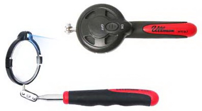 Telescoping Inspection Mirror, LED Lighted, 360-Degree, Extends To 36-3/8-In.