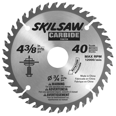 Carbide Tipped Circular Saw Blade, 40-TPI, 4-3/8-In.