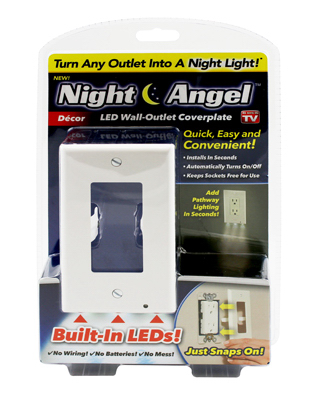 Night Angel LED Wall Outlet Coverplate, Décor