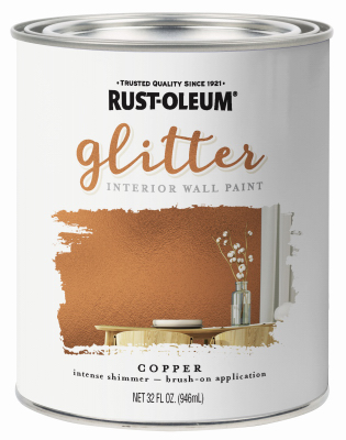 Glitter Wall Paint, Copper, Quart