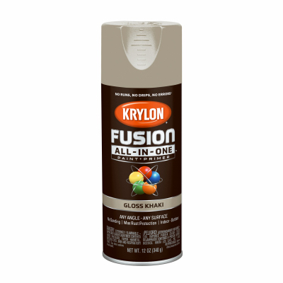 Fusion All-In-One Spray Paint + Primer, Gloss Khaki, 12-oz.
