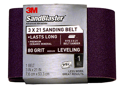 3 x 21-Inch 80-Grit Sandblaster Sanding Belt
