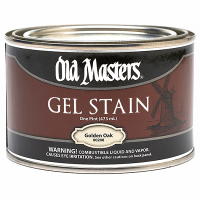 Gel Stain, Oil-Based, Golden Oak, 1-Pt.