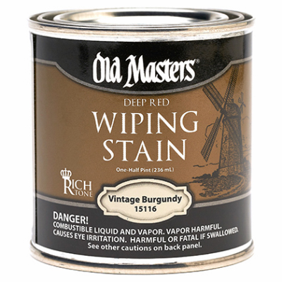 Wiping Stain, Oil-Based, Vintage Burgundy, 1/2-Pt.